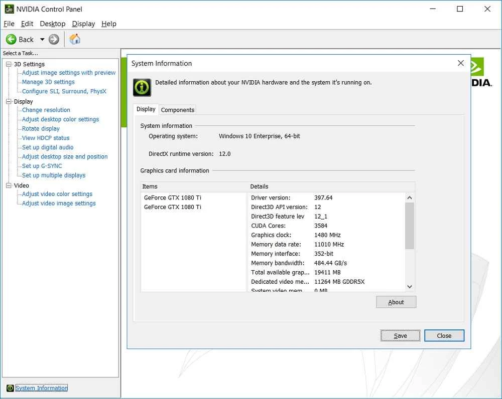 NVIDIA Control Panel — 截圖 1